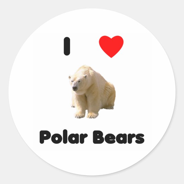 I love polar bears Sticker (Front)