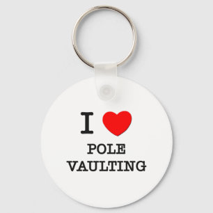 I Love Pole Vaulting Keychain