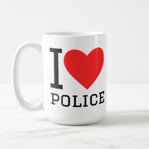 i love police coffee mug
