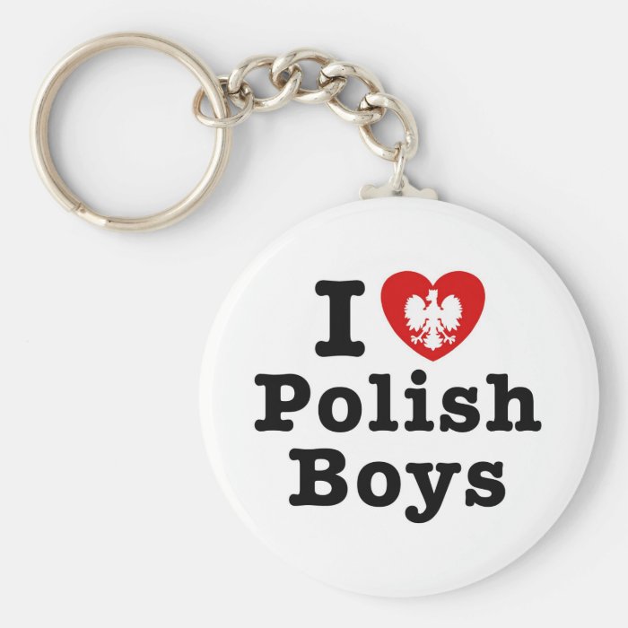 I Love Polish Boys Key Chain
