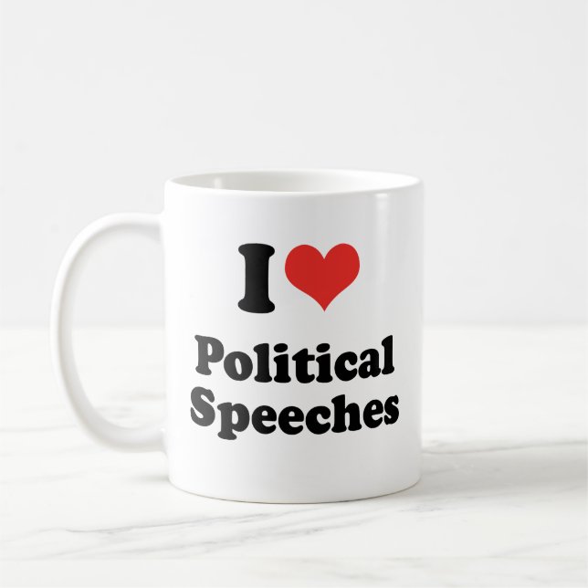 I LOVE POLITICAL SPEECHES - .png Coffee Mug (Left)