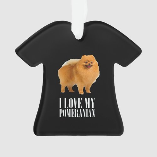 I Love Pomeranian Dog Gift Ornament