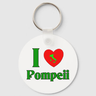 I Love Pompeii Italy Keychain