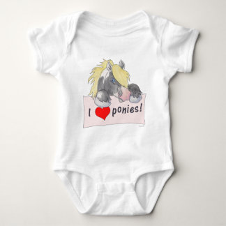 I love Ponies! Baby Bodysuit