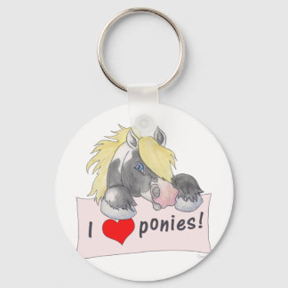 I love Ponies! Keychain