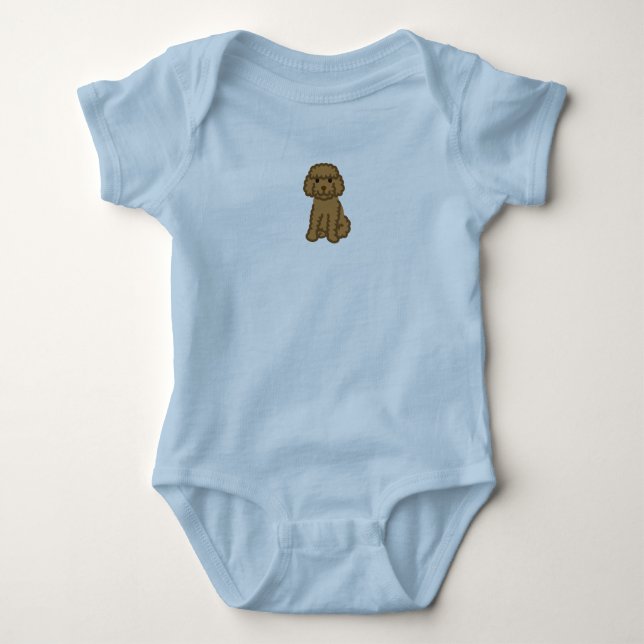 I love Poodles - Poodle Baby Bodysuit (Front)