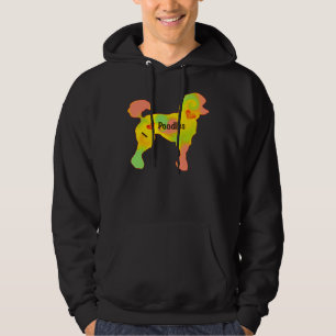 I Love Poodles Swirl Heart Hoodie