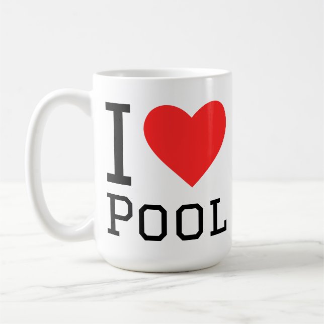 I love Pool Coffee Mug (Left)