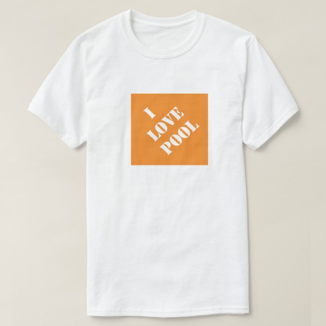 I Love Pool Funny Dad Humorous Father's Day Gift T-Shirt (Design Front)