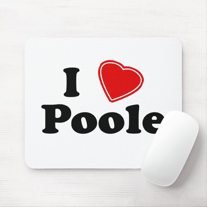 I Love Poole Mouse Pad