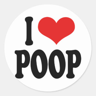 1 X Sticker I Love Poop Sticker Tuning Fun kackhaufen 
