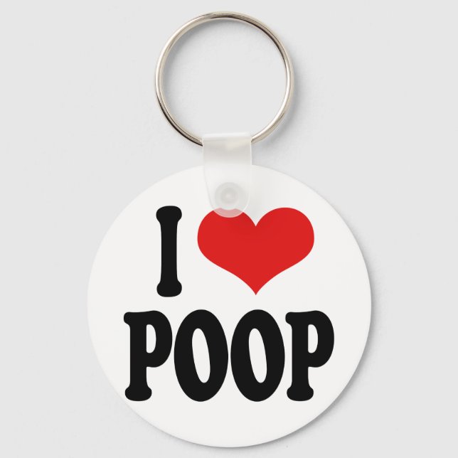 I Love Poop Keychain (Front)