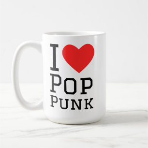 I love pop punk square sticker coffee mug