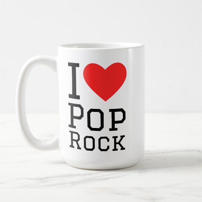 I love pop rock coffee mug (Left)