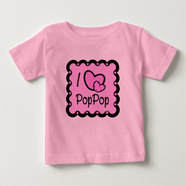 I Love PopPop Cute T-Shirt (Front)