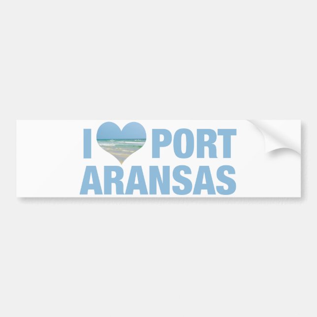 I Love Port Aransas Bumper Sticker (Front)