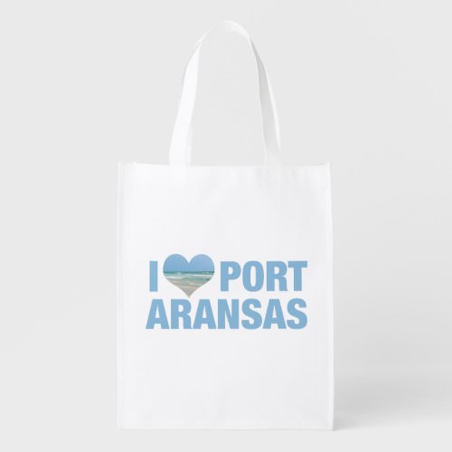 I Love Port Aransas Cute Texas Beach Vacation Grocery Bag