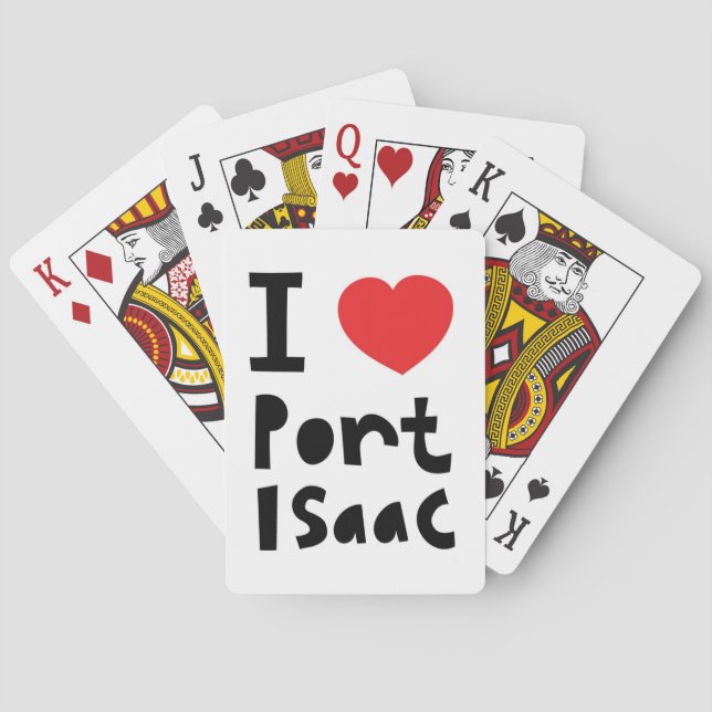 I love Port Isaac Poker Cards (Back)
