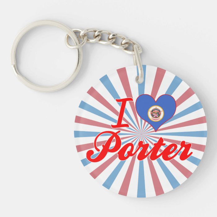 I Love Porter, Minnesota Keychains