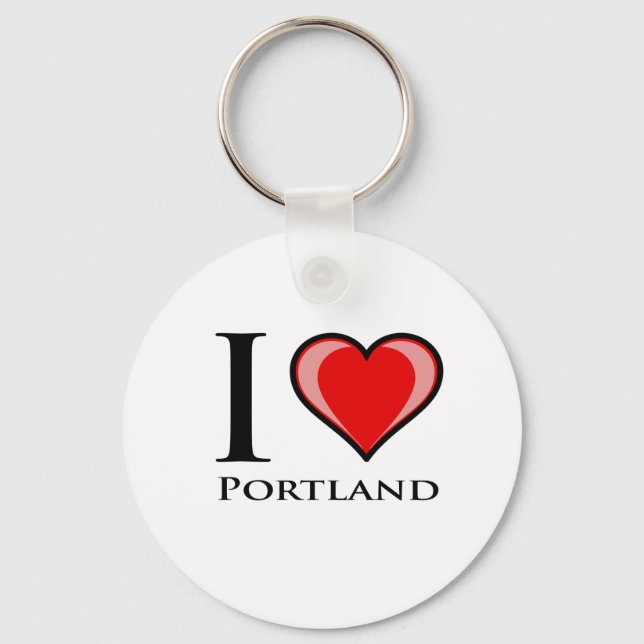 I Love Portland Keychain (Front)