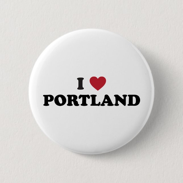 I Love Portland Oregon Button (Front)
