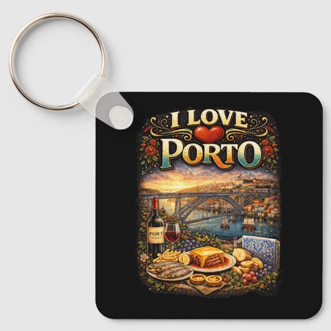 I Love Porto Keychain (Front)