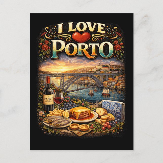 I Love Porto Postcard (Front)