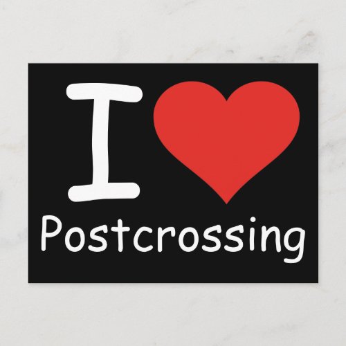 I love Postcrossing Postcard