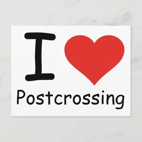 I love Postcrossing Postcard