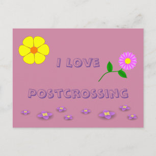 I Love Postcrossing Postcard