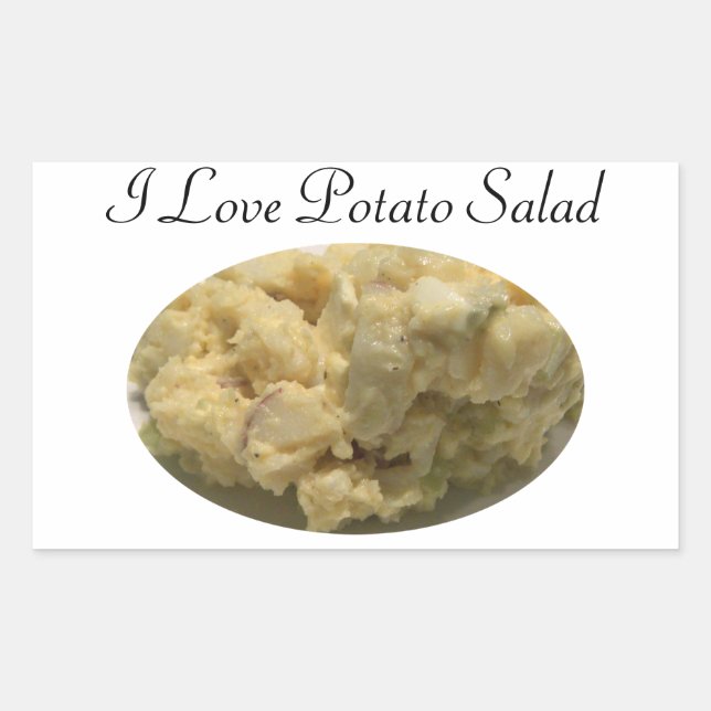 I Love Potato Salad Rectangular Sticker (Front)