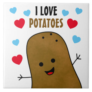 I Love Potatoes Ceramic Tile