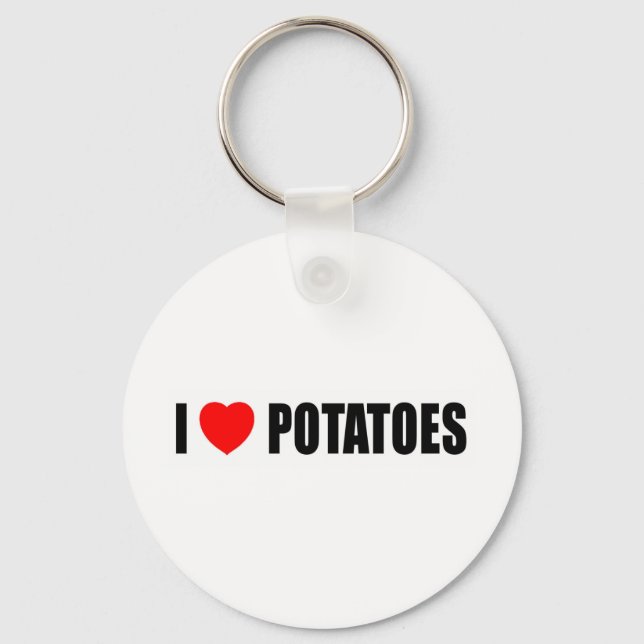 I Love Potatoes Keychain (Front)