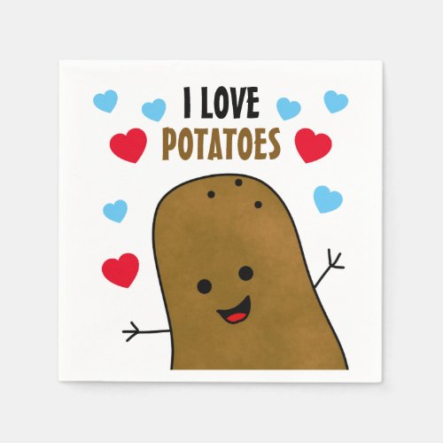 I Love Potatoes Napkins