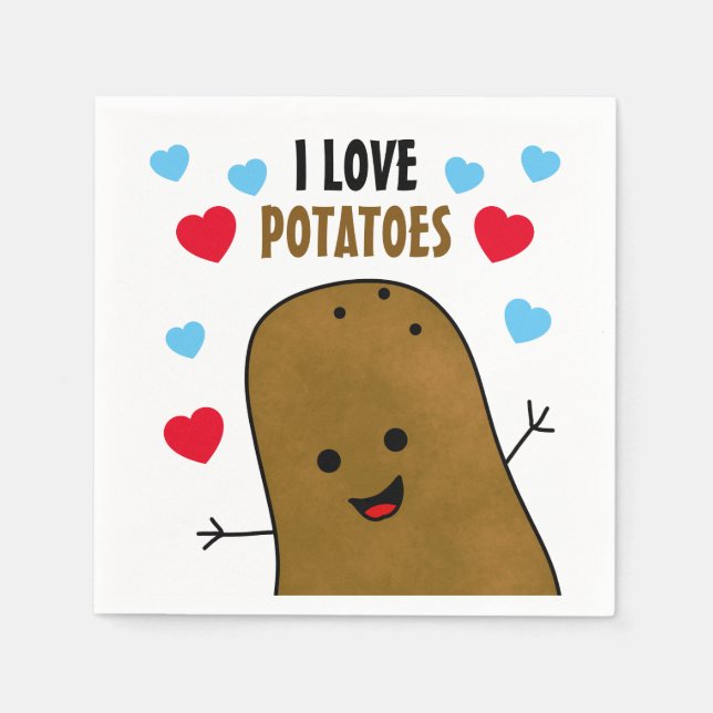 I Love Potatoes Napkins (Front)
