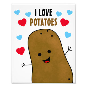 I Love Potatoes Photo Print
