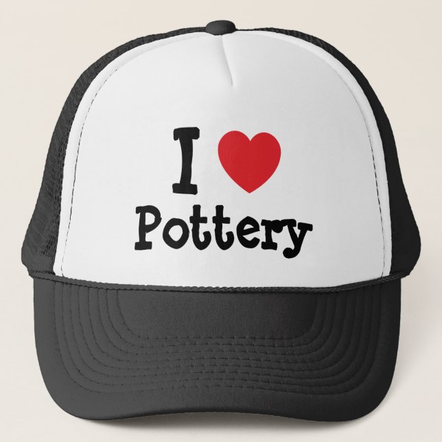 I love Pottery heart custom personalized Trucker Hat (Front)