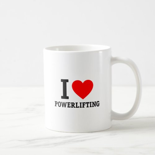 I Love Powerlifting Coffee Mug