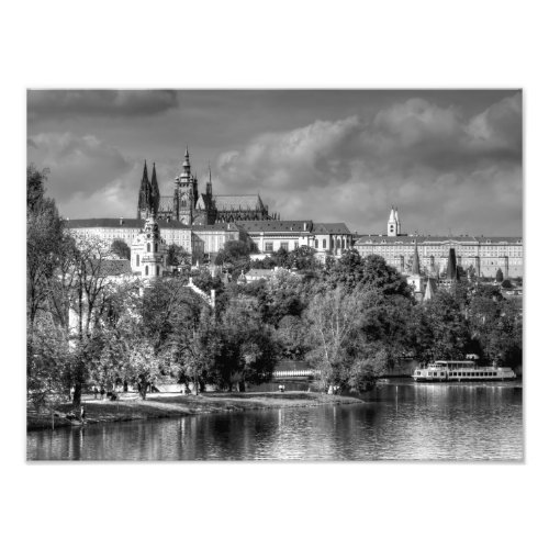 I love Prague in black and white Photo Print