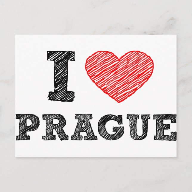 I Love Prague Postcard (Front)