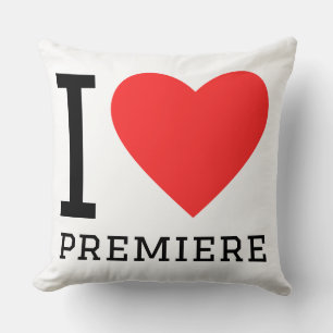 I love premiere  throw pillow
