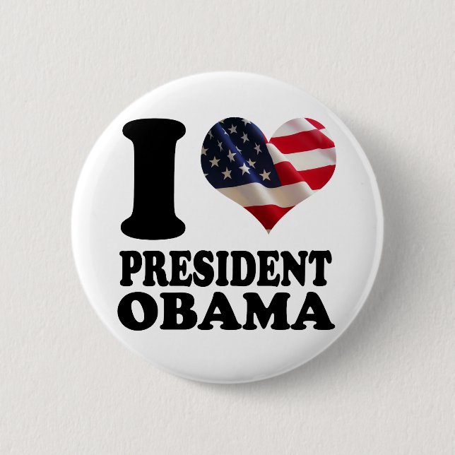 I love President Obama Button (Front)