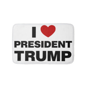 I Love President Trump Heart Bath Mat