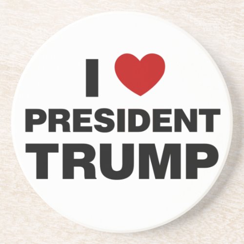 I Love President Trump Heart Coaster