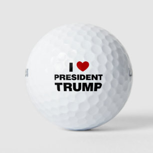 I Love President Trump Heart Golf Balls