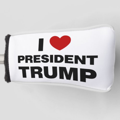 I Love President Trump Heart Golf Head Cover