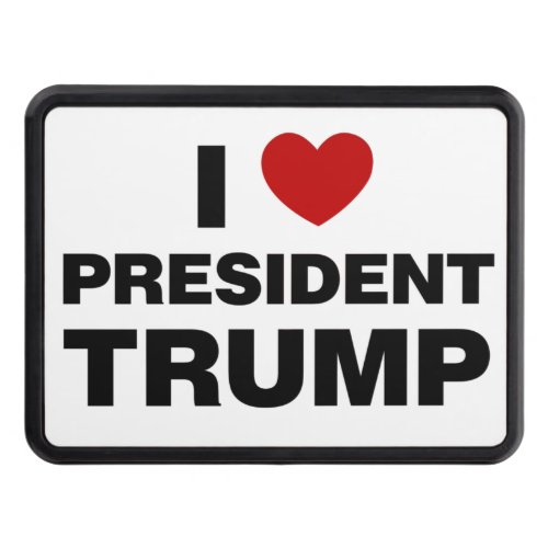 I Love President Trump Heart Hitch Cover