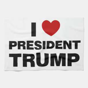 I Love President Trump Heart Kitchen Towel