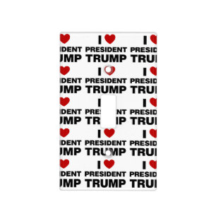 I Love President Trump Heart Light Switch Cover