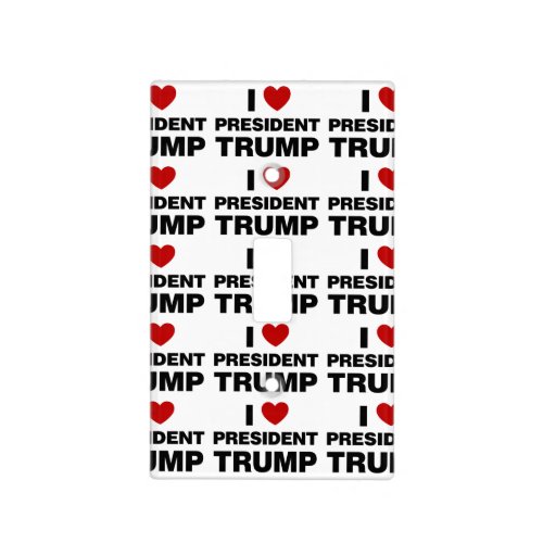 I Love President Trump Heart Light Switch Cover